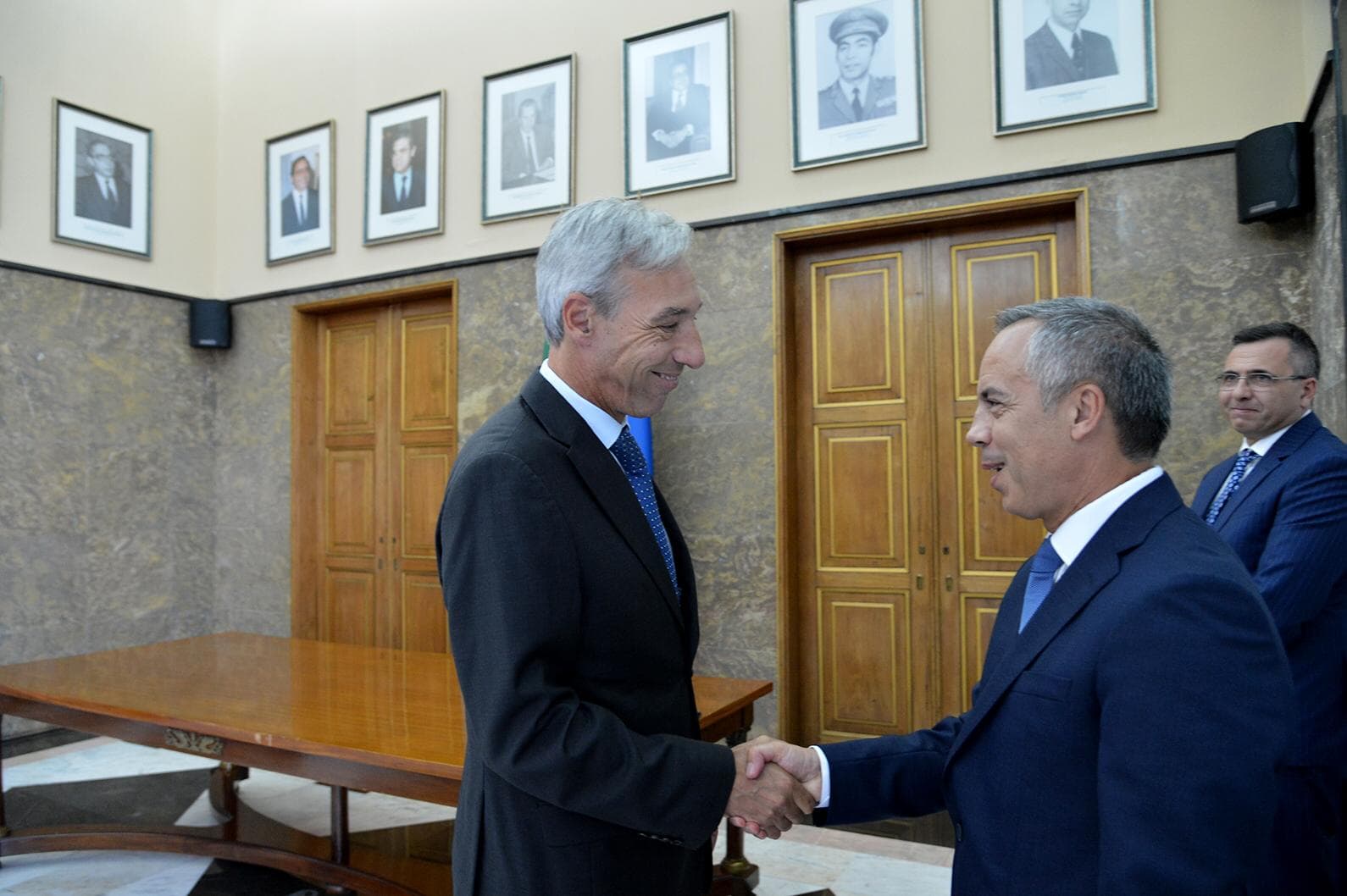 Ministro da Defesa Nacional, João Gomes Cravinho, e Subdiretor-Geral de Recursos da Defesa Nacional, Lisboa, 29 julho 2019