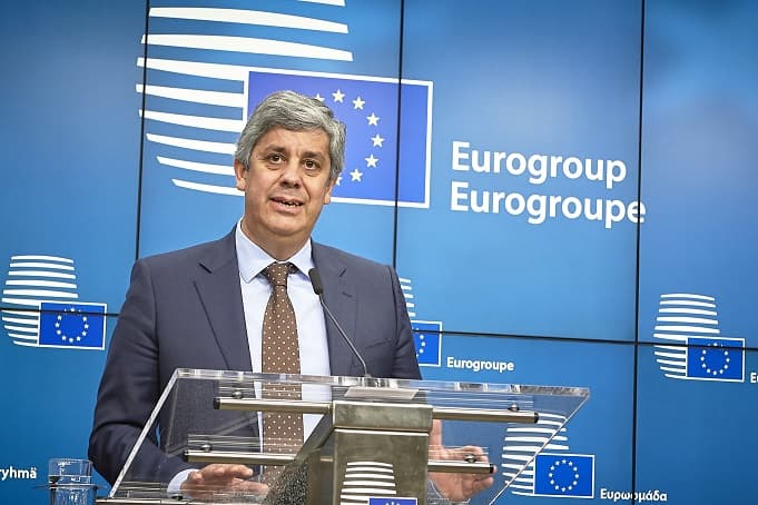 Ministro das Finanças, Mário Centeno, na conferência de imprensa após a sua eleição para presidente do Eurogrupo, Bruxelas, 4 dezembro 2017 (Foto: UE)
