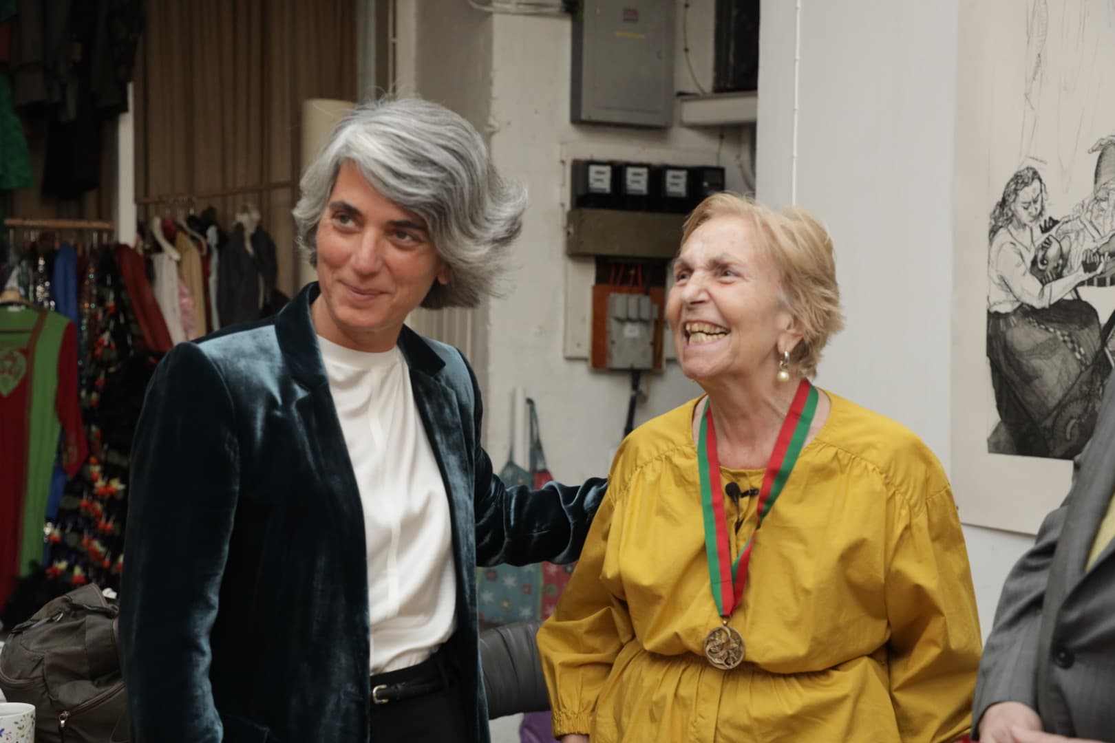 Ministra da Cultura, Graça Fonseca, na entrega da Medalha de Mérito Cultural a Paula Rego, Londres, 16 julho 2019