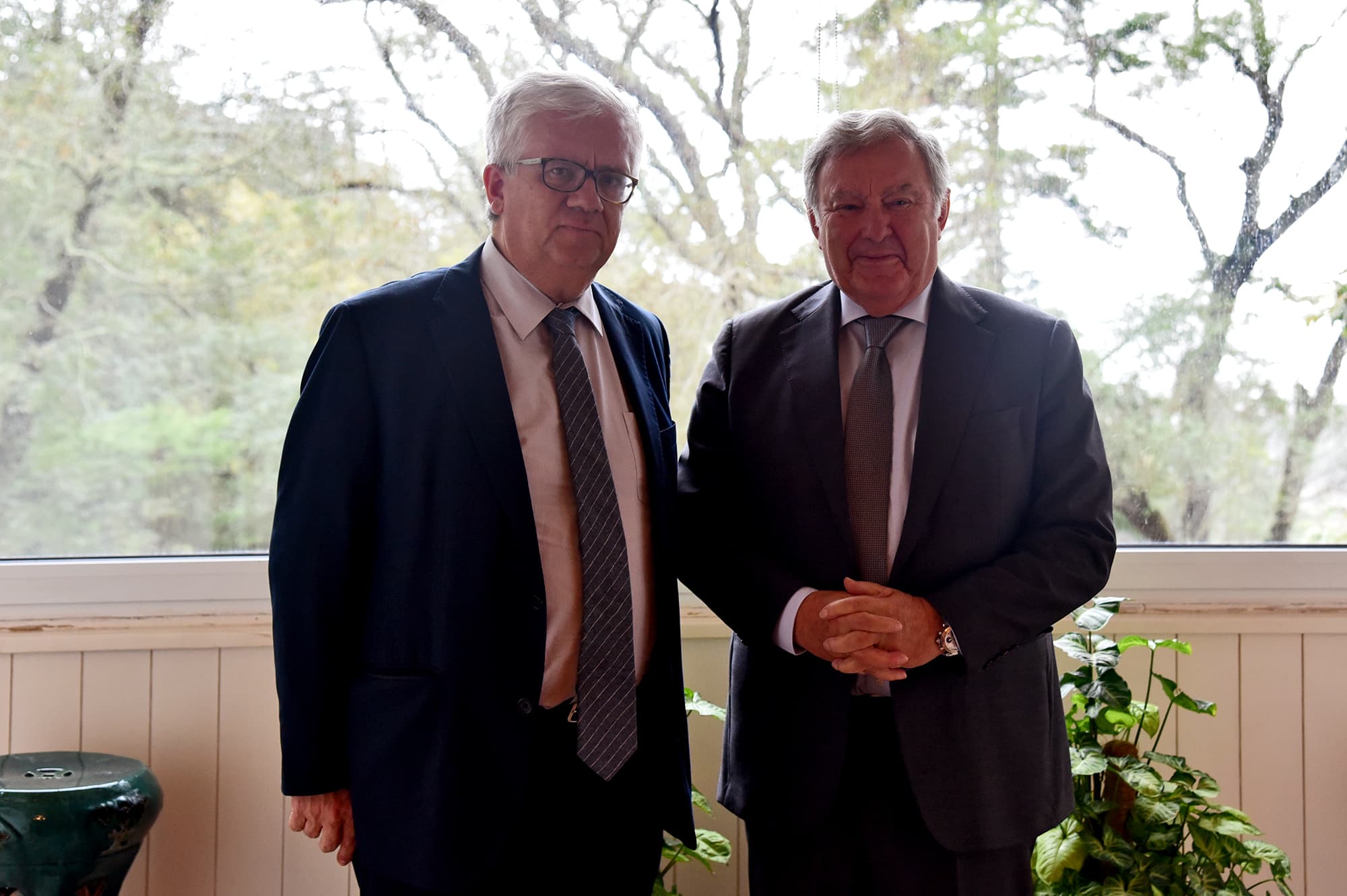 Ministro da Administração Interna, Eduardo Cabrita, e presidente da Câmara Municipal de Sintra, Basílio Horta, durante reunião de trabalho, Sintra, 15 outubro 2018