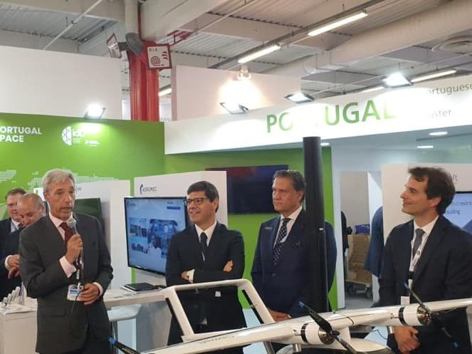Ministro da Defesa Nacional, João Gomes Cravinho, e Secretário de Estado da Internacionalização, Eurico Brilhante Dias, na Paris Air Show, 17 junho 2019