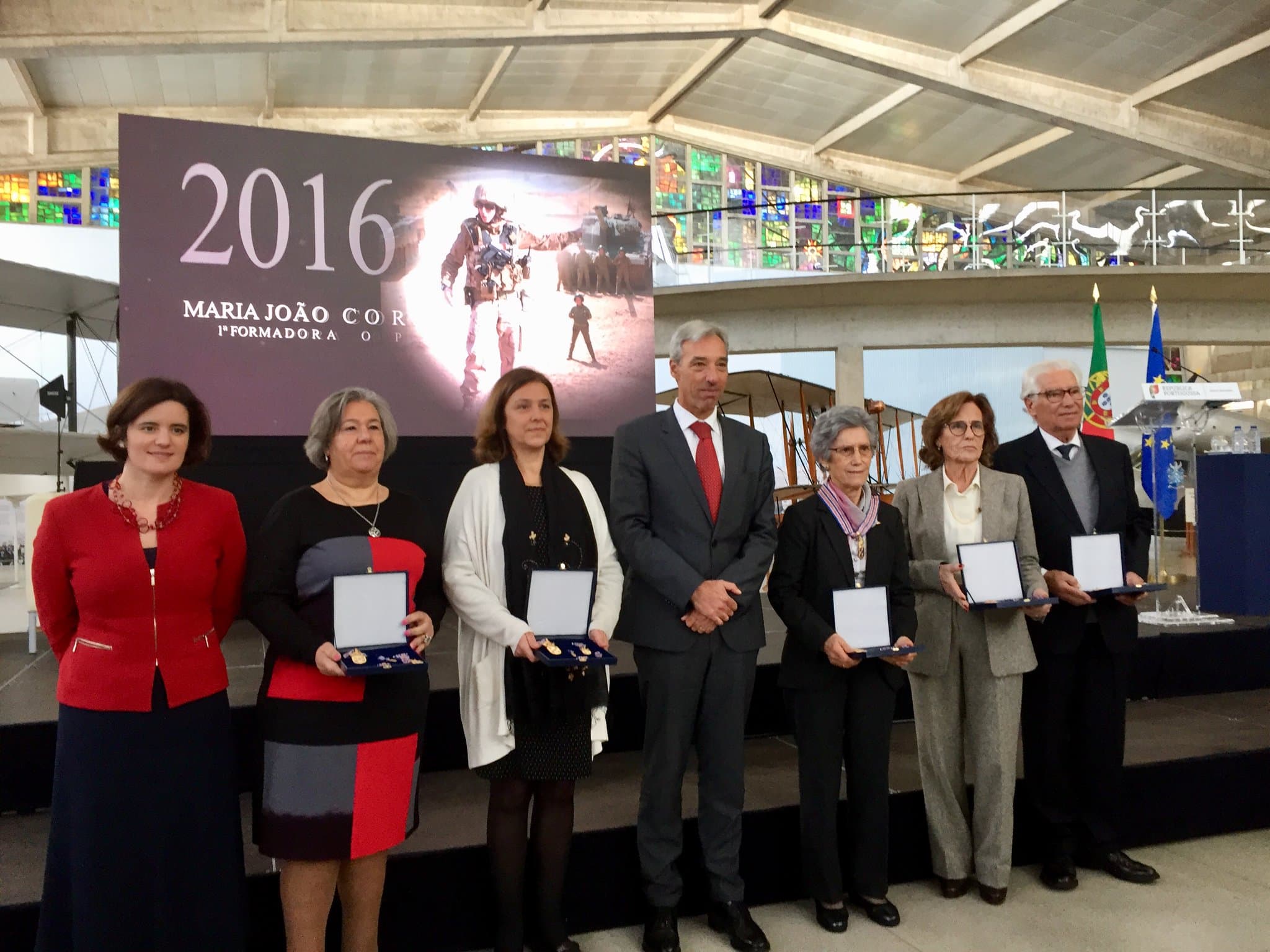Ministro da Defesa Nacional, João Gomes Cravinho, e Ministra da Presidência e da Modernização Administrativa, Mariana Vieira da Silva, durante uma cerimónia no Museu da Marinha, Lisboa, 8 março 2019