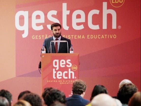 Ministro da Educação, Tiago Brandão Rodrigues, durante a intervenção na conferência Gestech - Gestão do Sistema Educativo», Lisboa, 29 maio 2019