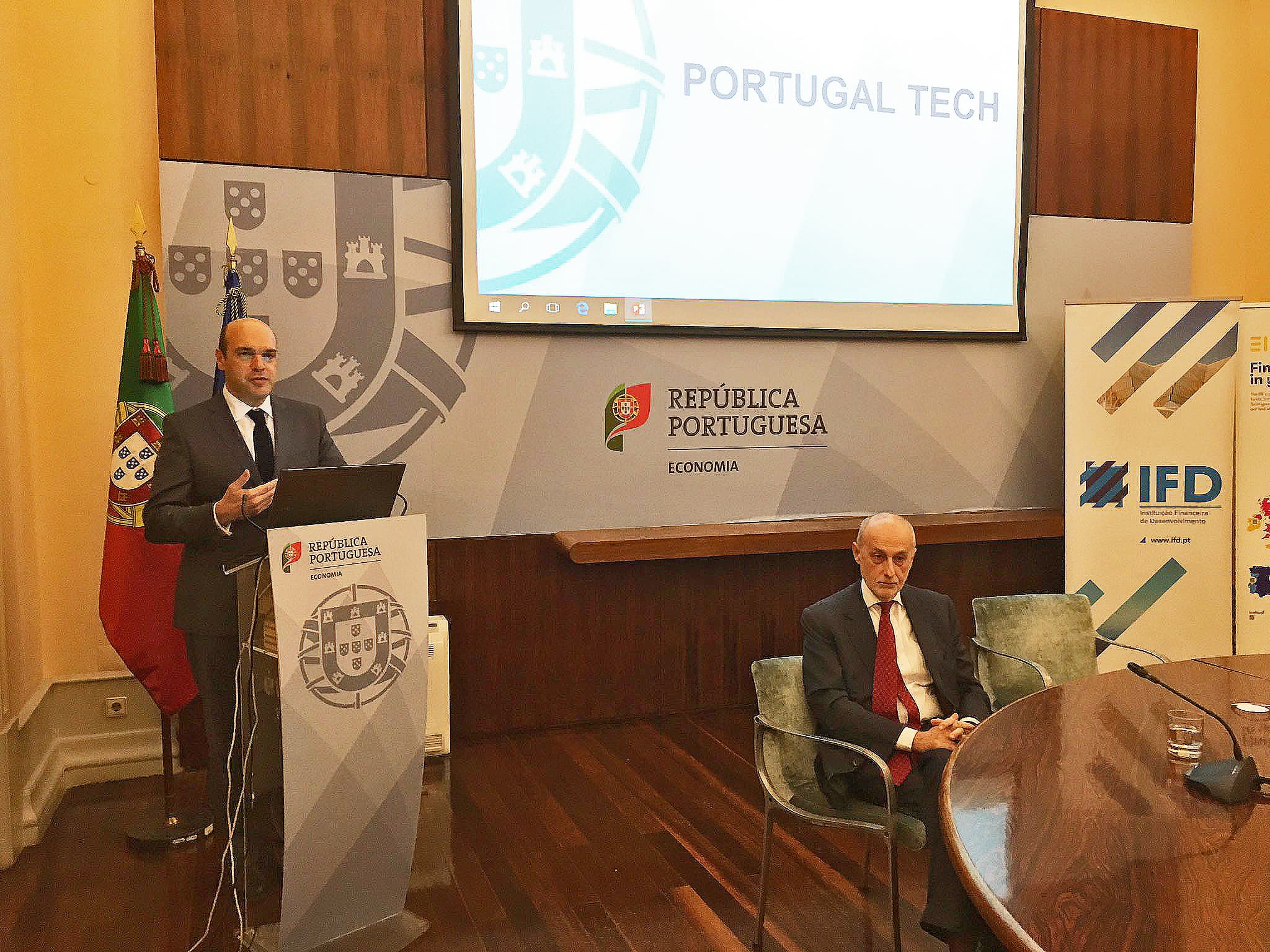 Ministro Adjunto e da Economia, Pedro Siza Vieira, na assinatura do novo programa Portugal Tech com o Fundo Europeu de Investimento, Lisboa, 5 dezembro 2018