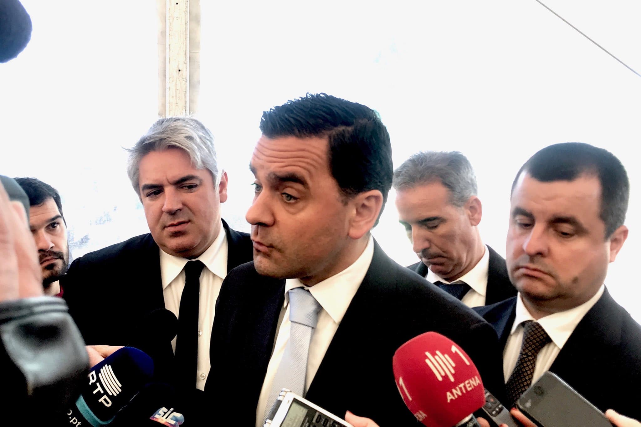 Ministro do Planeamento e das Infraestruturas, Pedro Marques, na apresentação do novo regime de portagens, Mangualde, 4 janeiro 2019