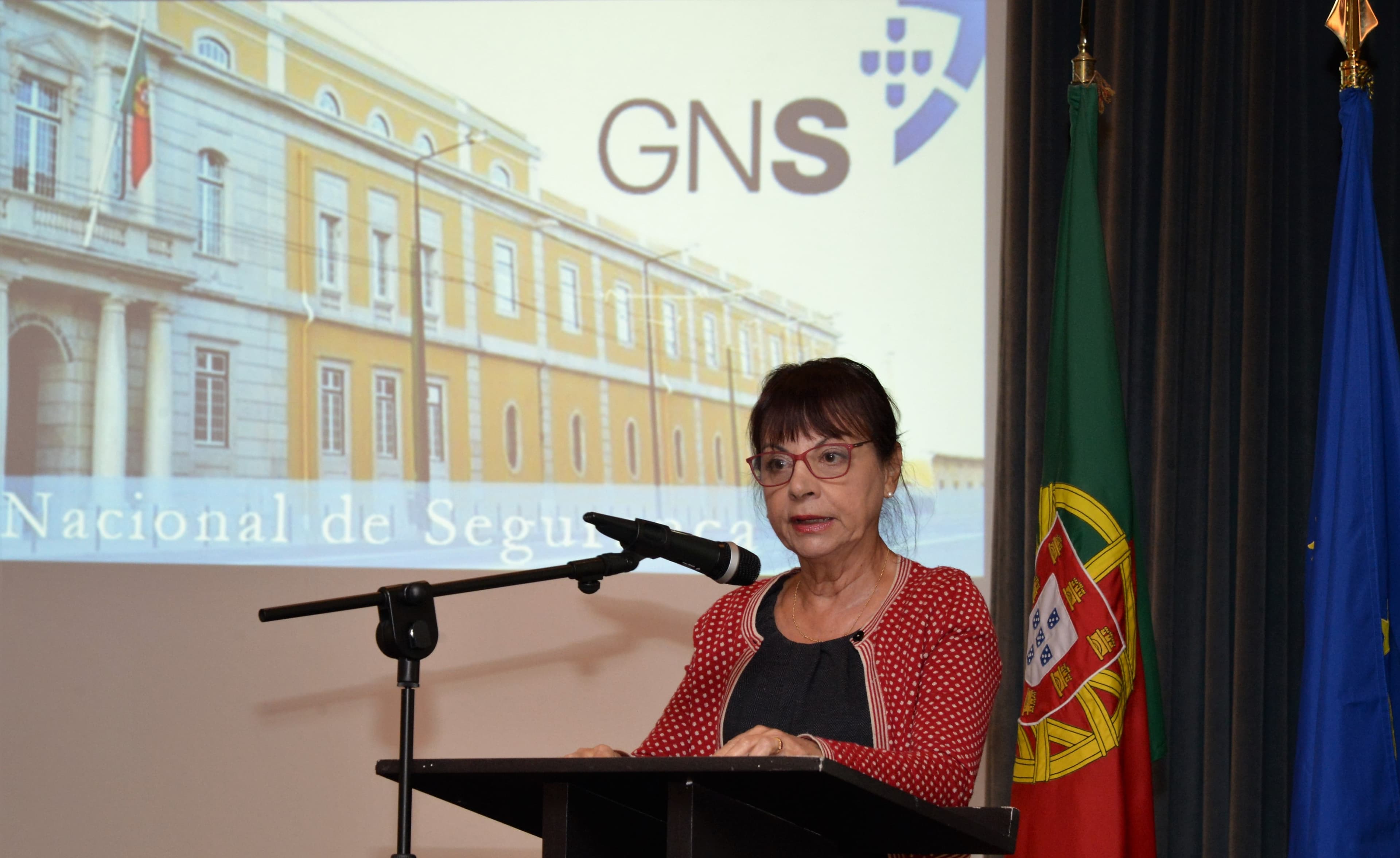 Ministra da Presidência e da Modernização Administrativa, Maria Manuel Leitão Marques, no 58.º aniversário do Gabinete Nacional de Segurança, Lisboa, 15 janeiro 2018