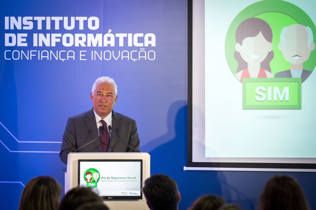 Primeiro-Ministro, António Costa, na apresentação do novo simulador de pensões, Oeiras, 8 maio 2018