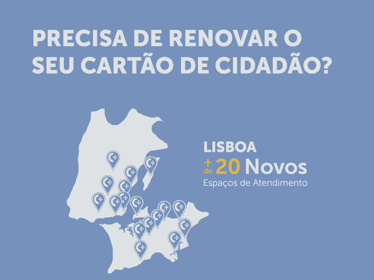 Novos espaços para renovação do Cartão de Cidadão