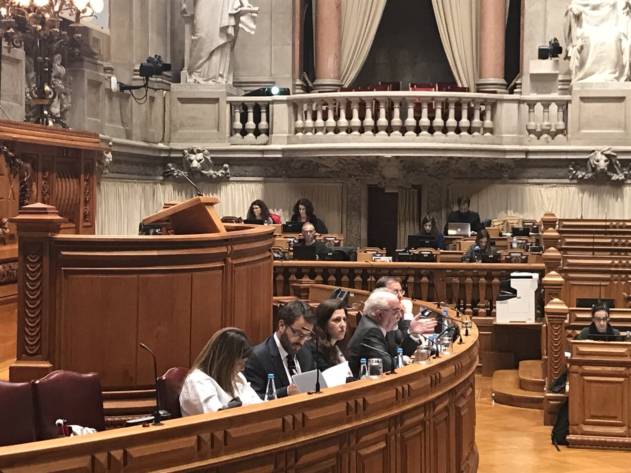 Ministro do Trabalho, Solidariedade e Segurança Social, José António Vieira da Silva, e Secretários de Estado, apresentam o Orçamento do Estado para 2019 na especialidade na Assembleia da República, Lisboa, 12 novembro 2018