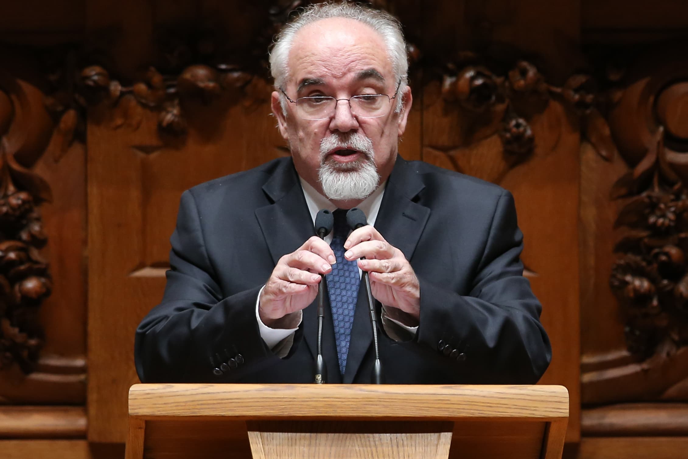 Ministro do Trabalho, Solidariedade e Segurança Social,Vieira da Silva, no debate na generalidade da proposta de Orçamento do Estado para 2019, Assembleia da República, 30 outubro 2018 (Foto: José Sena Goulão/Lusa)