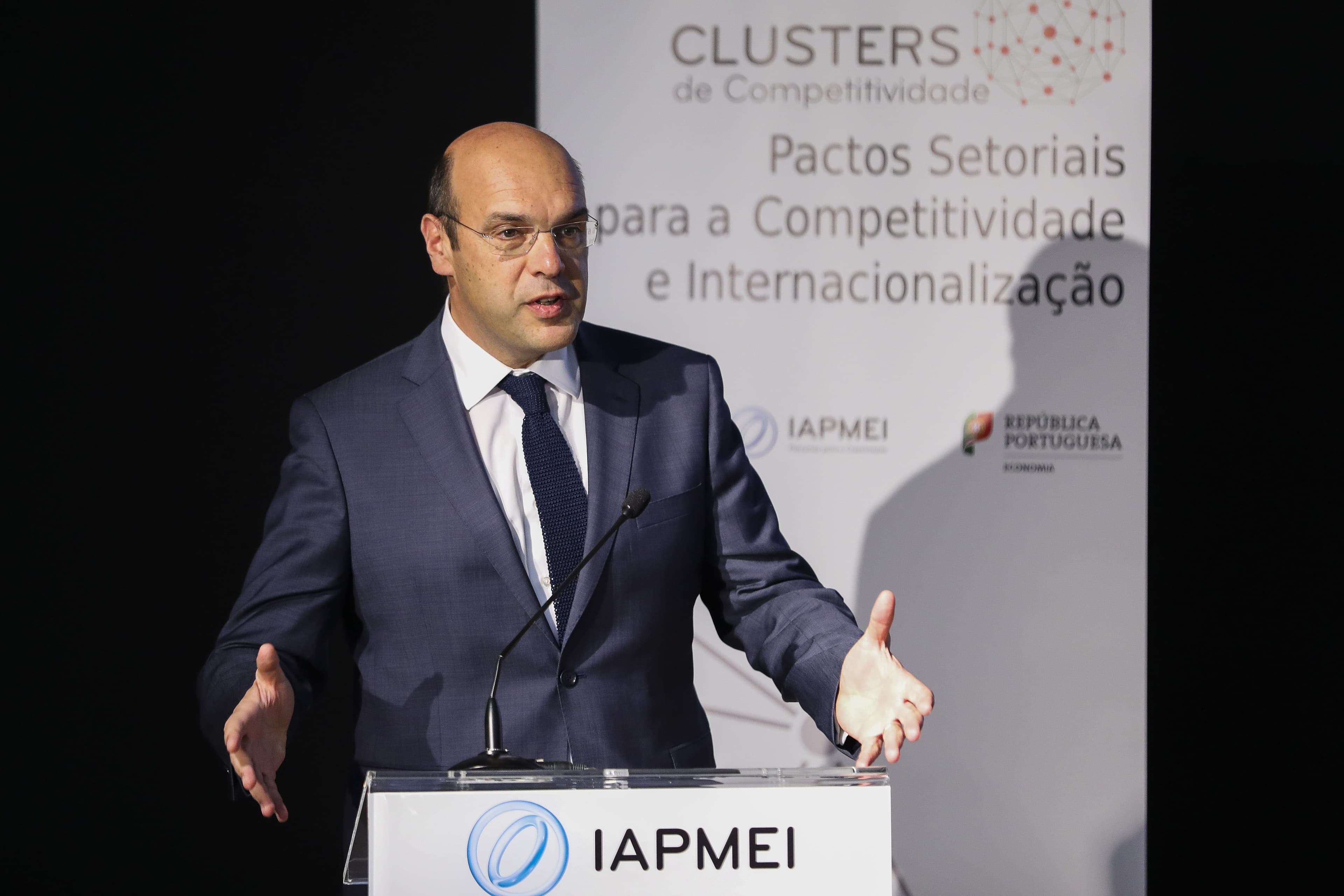 Ministro Adjunto e da Economia, Pedro Siza Vieira, na assinatura do pacto setorial para a Competitividade e Internacionalização entre o Ministério da Economia e o Cluster AEC, em Lisboa, 26 de março de 2019 (Foto: João Relvas/LUSA)