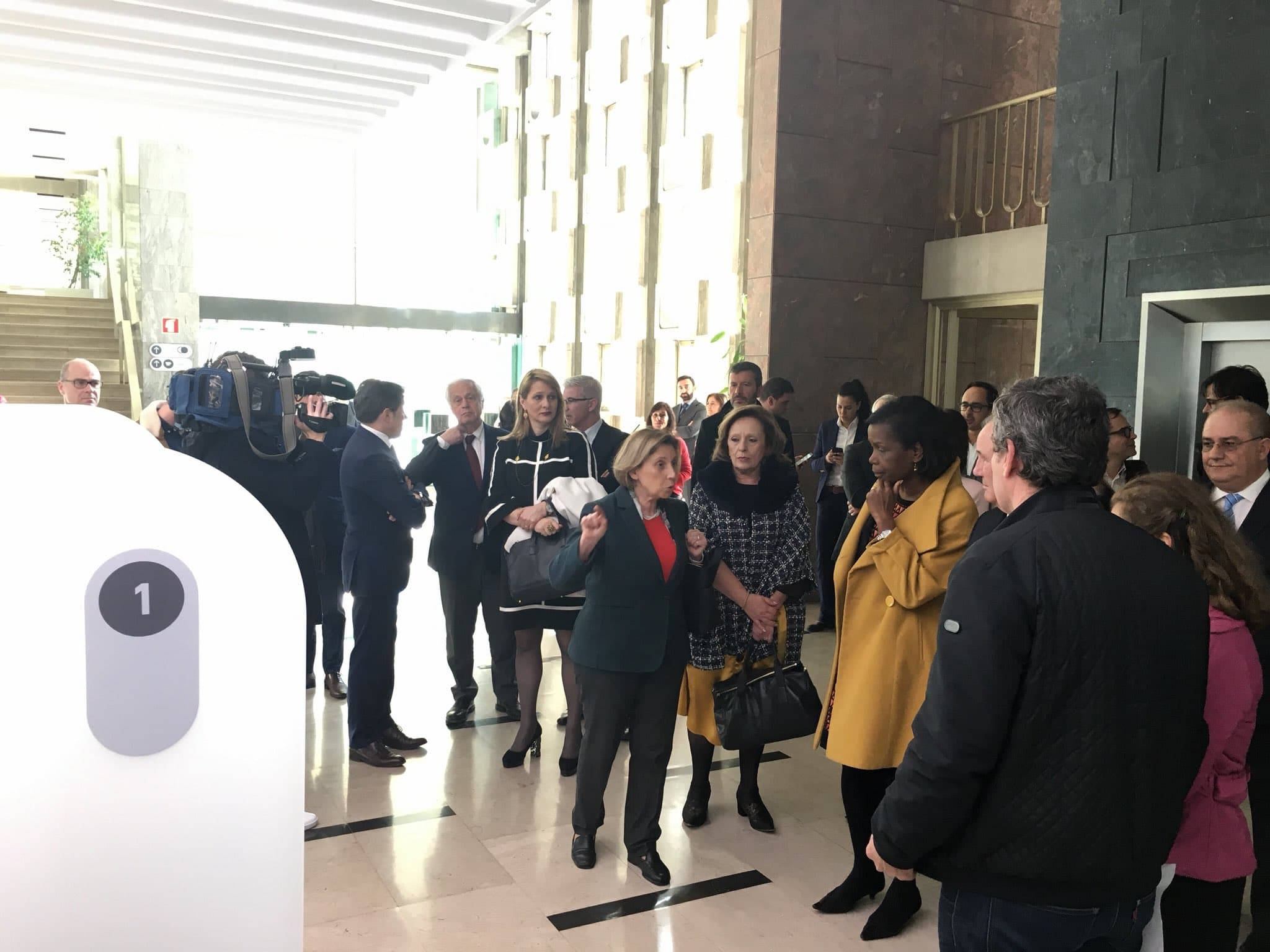 Ministra da Justiça, Francisca Van Dunem, na inauguração do atendimento integrado Balcão + no Palácio da Justiça de Lisboa, 14 fevereiro 2019