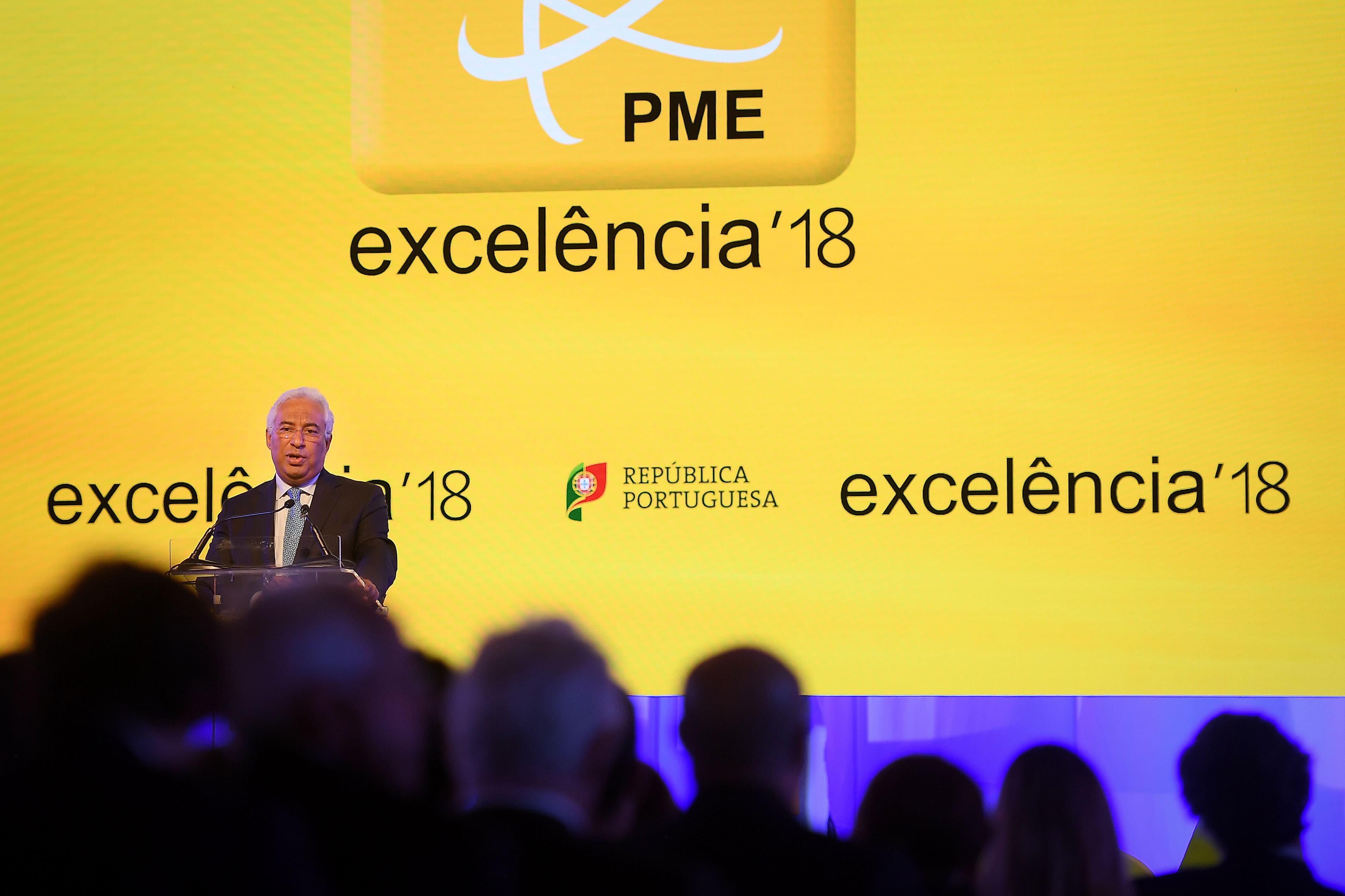 Primeiro-Ministro António Costa discursa na cerimónia de atribuição das distinções PME Excelência, Braga, 17 abril 2019 (Foto: Hugo Delgado/Lusa)