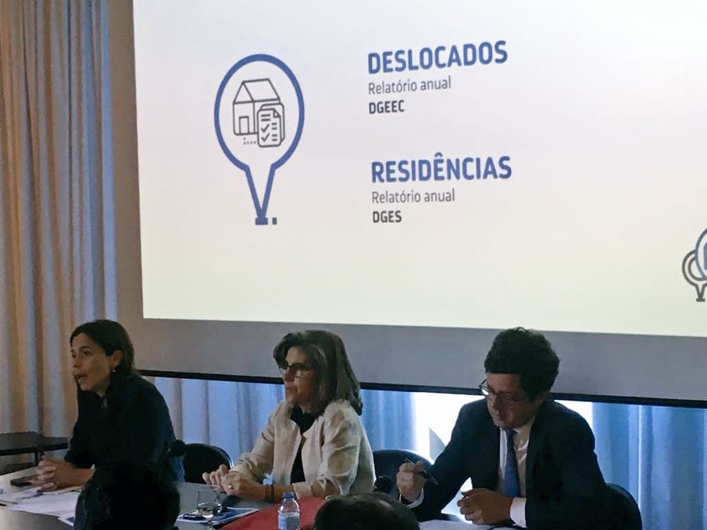 Secretários de Estado da Habitação, Ciência, Tecnologia e Ensino Superior, e da Juventude e do Desporto, João Paulo Rebelo, na apresentação do Plano Nacional para o Alojamento no Ensino Superior, Coimbra, 17 maio 2018