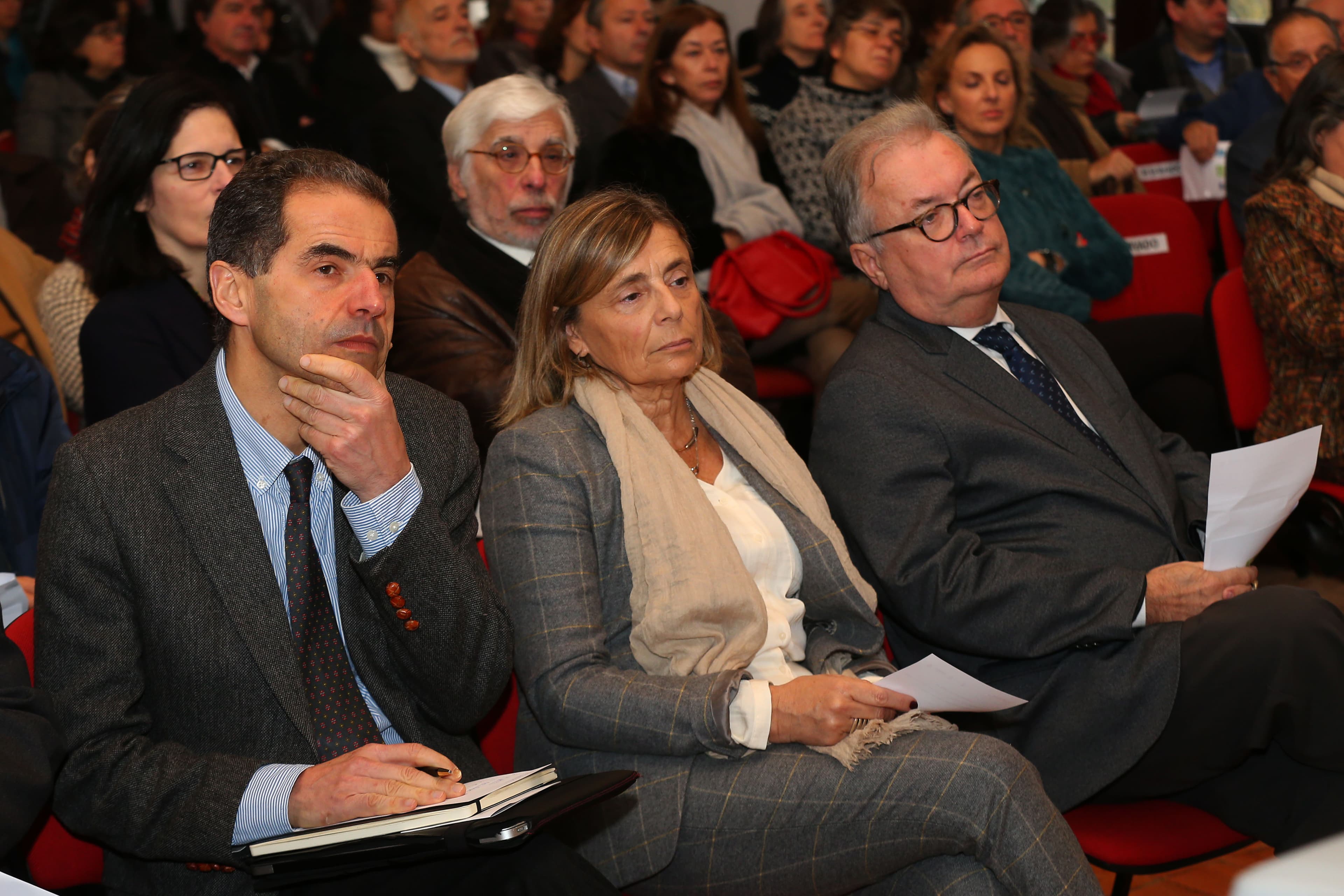 Ministros da Ciência, Tecnologia e Ensino Superior, Manuel Heitor, e da Cultura, Luís Filipe de Castro Mendes, na apresentação da plataforma ERIHS.pt, Évora, 19 janeiro 2018 (Foto: Nuno Veiga/Lusa)