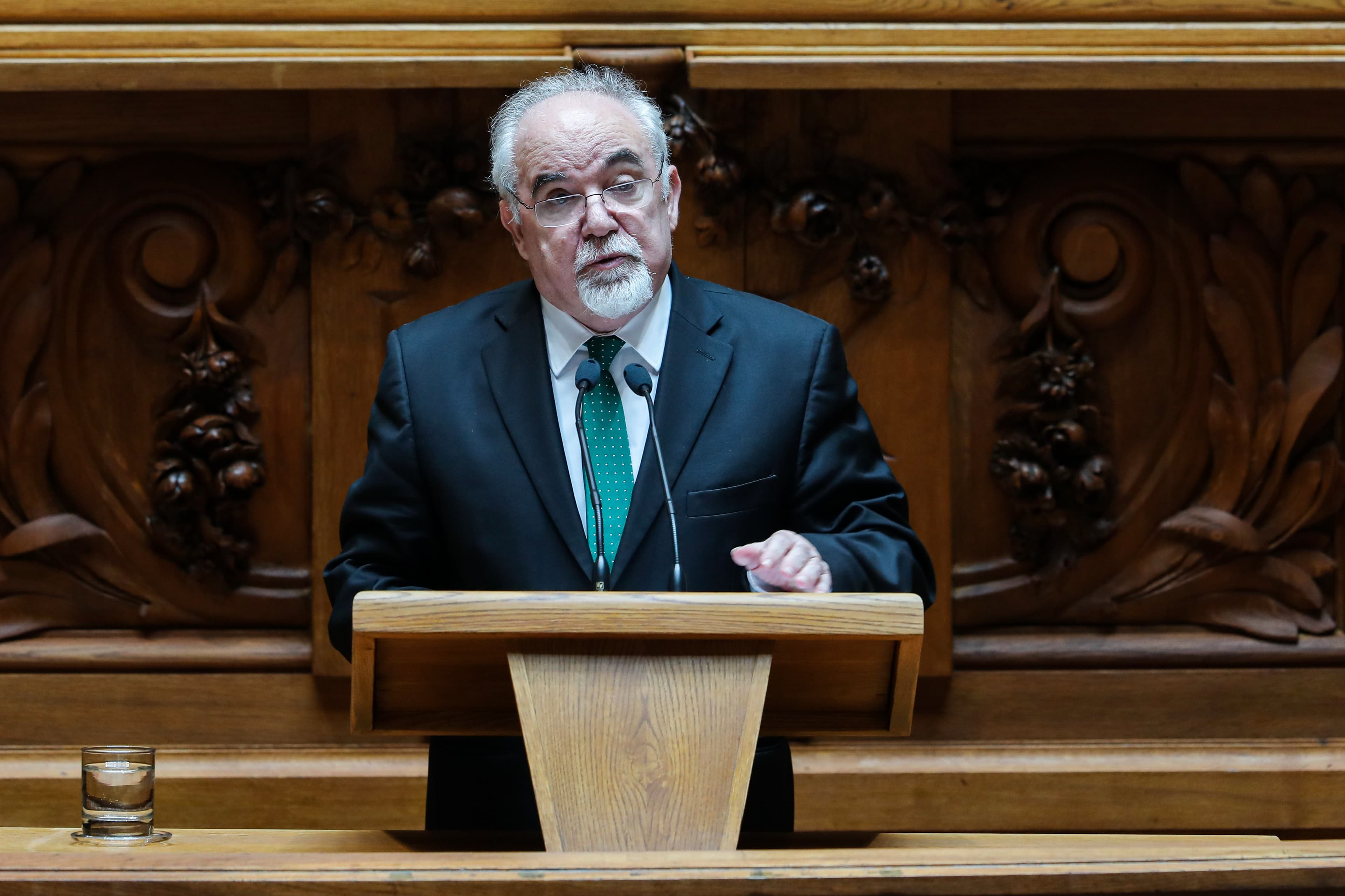 Ministro do Trabalho, Solidariedade e Segurança Social, José António Vieira da Silva, na interpelação ao Governo sobre «A sustentabilidade da Segurança Social e o respeito por uma vida de trabalho», Lisboa, 26 junho 2019 (Foto: Miguel A. Lopes/Lusa)