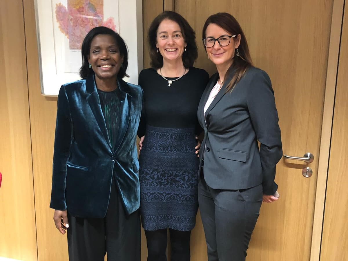Ministras da Justiça de Portugal, Francisca Van Dunem, da Alemanha, Katarina Barley, e da Eslovénia, Abdreja Katic, Bruxelas, 7 dezembro 2018