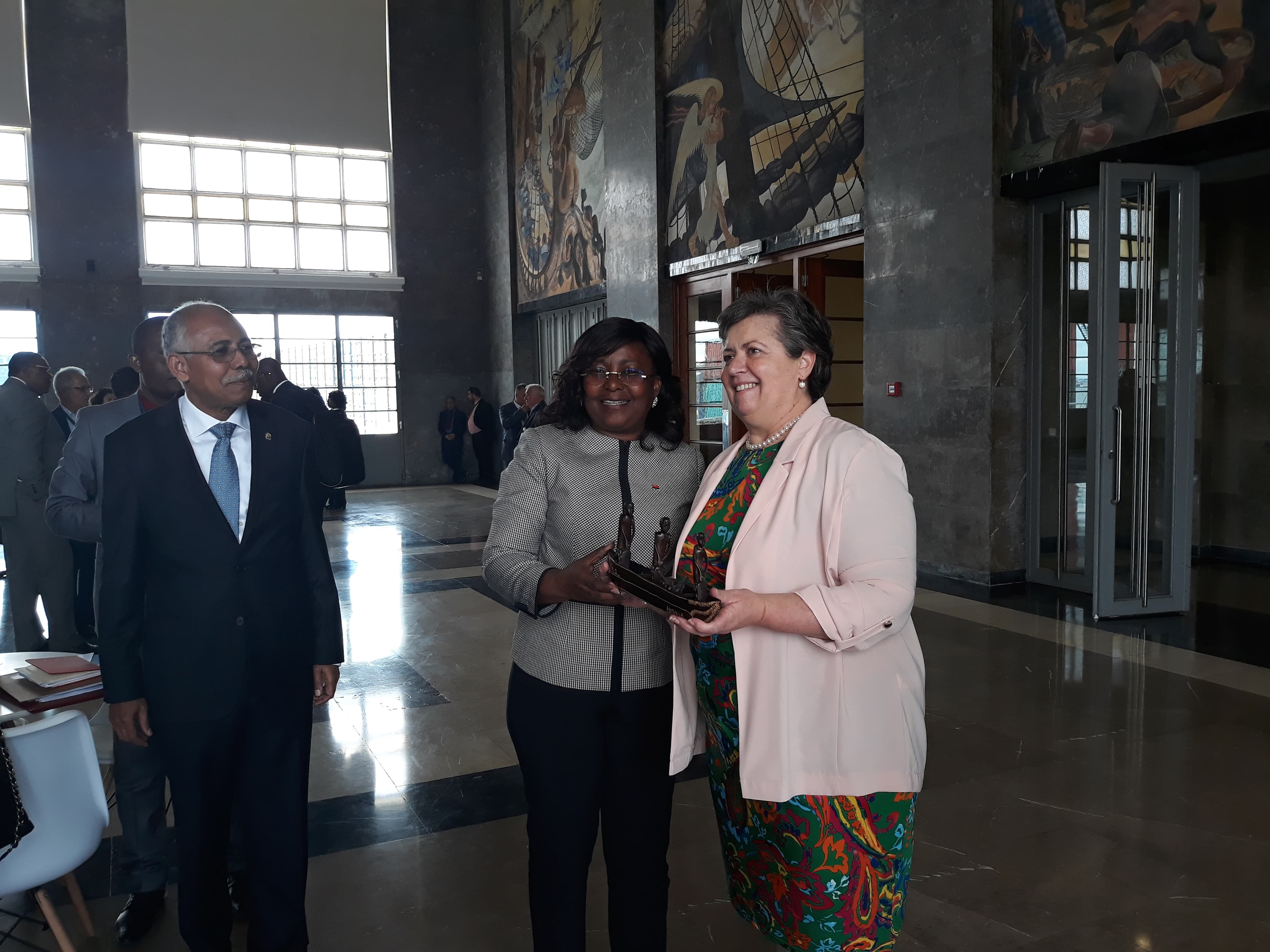 Ministra do Mar, Ana Paula Vitorino, com Ministra das Pescas e do Mar de Angola, Maria Antonieta Baptista, Lisboa, 20 maio 2019