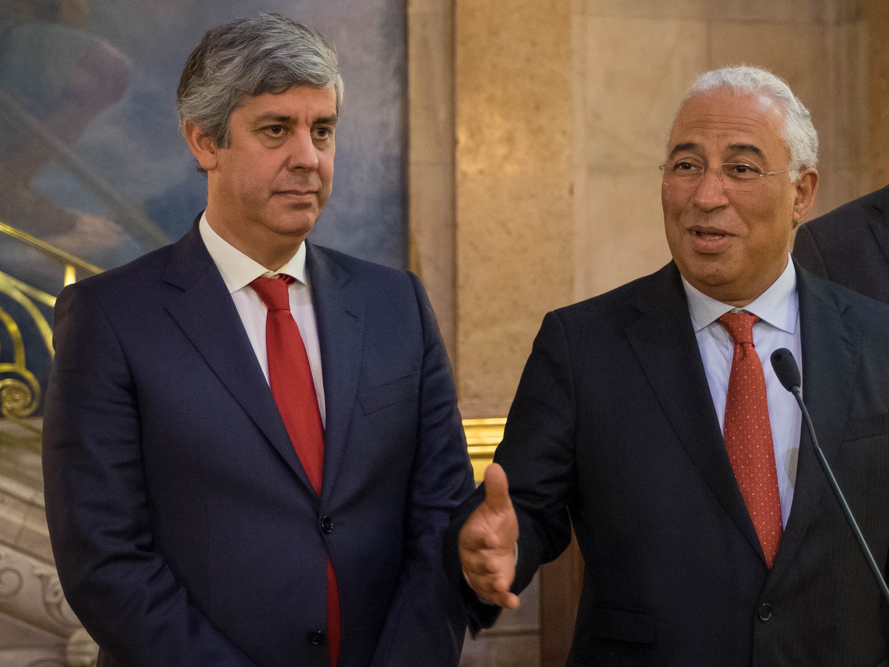 Primeiro-Ministro António Costa com o Ministro das Finanças Mário Centeno