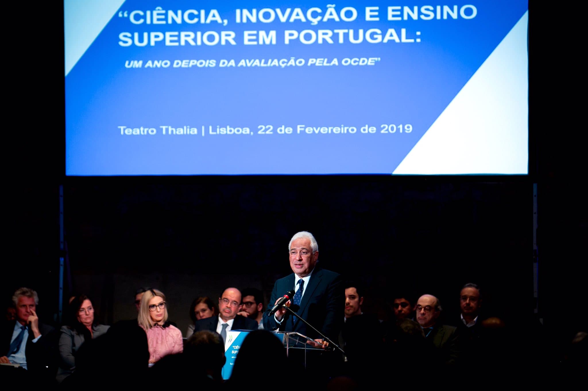 Primeiro-Ministro António Costa na sessão de abertura de uma conferência sobre ciência, inovação e Ensino Superior, Lisboa, 22 fevereiro 2019 (Foto: Paulo Vaz Henriques)