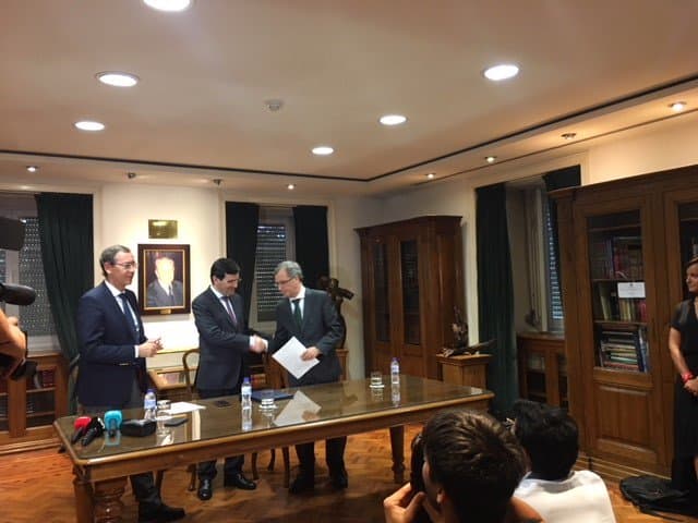 Ministro da Saúde, Adalberto Campos Fernandes, na assinatura do protocolo entre o Ministério da Saúde e a Ordem dos Médicos, Lisboa, 4 setembro 2018