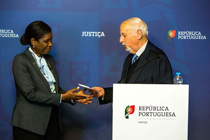 Ministra da Justiça, Francisca Van Dunem, na cerimónia de entrega do Prémio da Liberdade Religiosa 2017