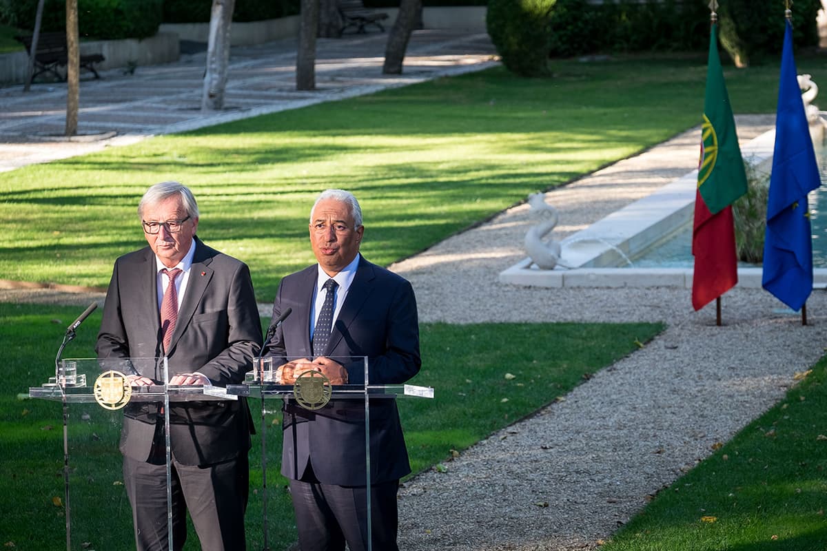 Primeiro-Ministro António Costa e Presidente da Comissão Europeia, Jean-Claude Juncker, durante a visita a Portugal, Lisboa, 30 outubro 2017 (Foto: Clara Azevedo)