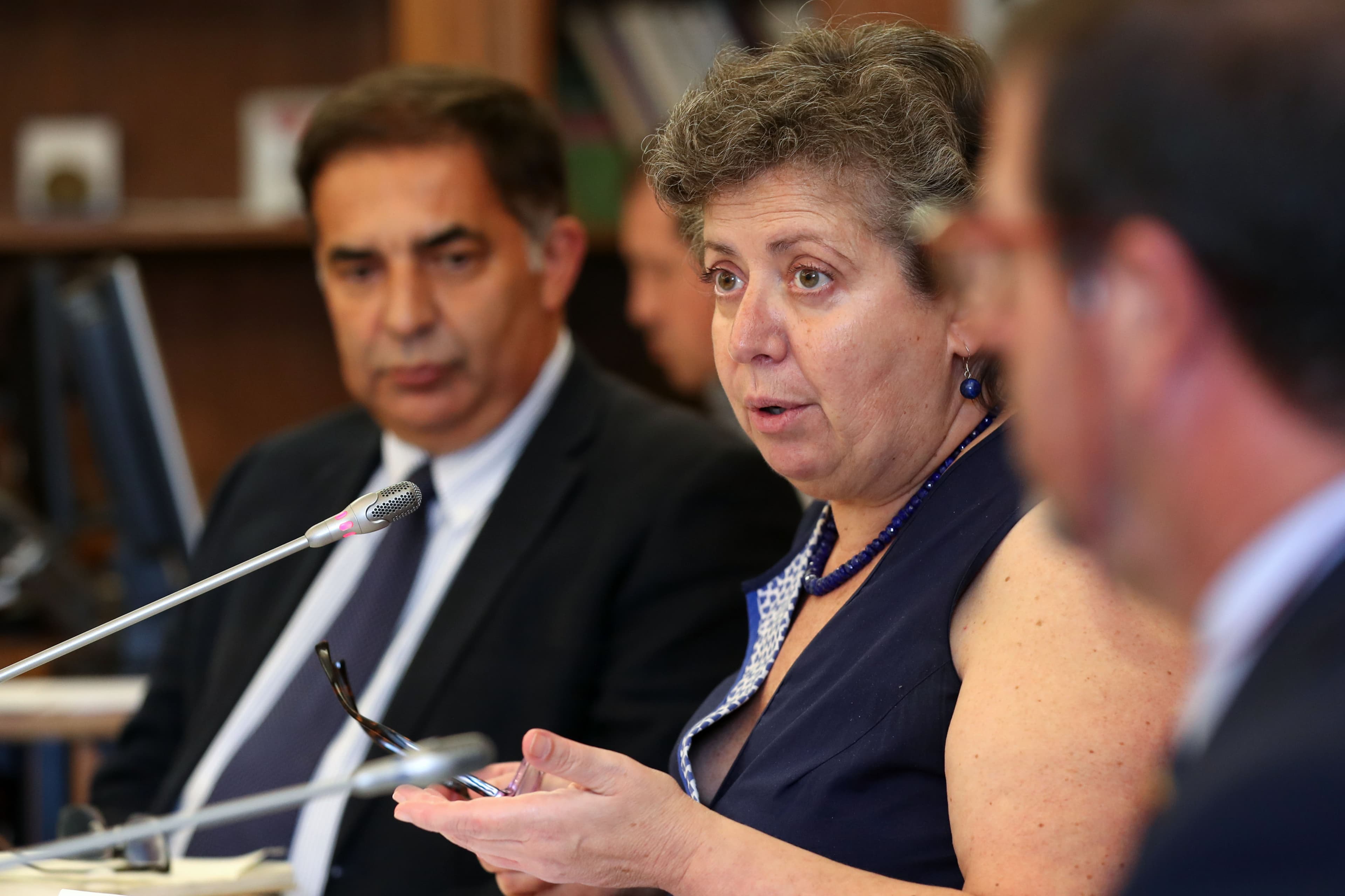 Ministra do Mar, Ana Paula Vitorino, na Comissão de Agricultura e Mar na Assembleia da República, Lisboa, 09 julho 2019 (Foto: Manuel Almeida/LUSA)