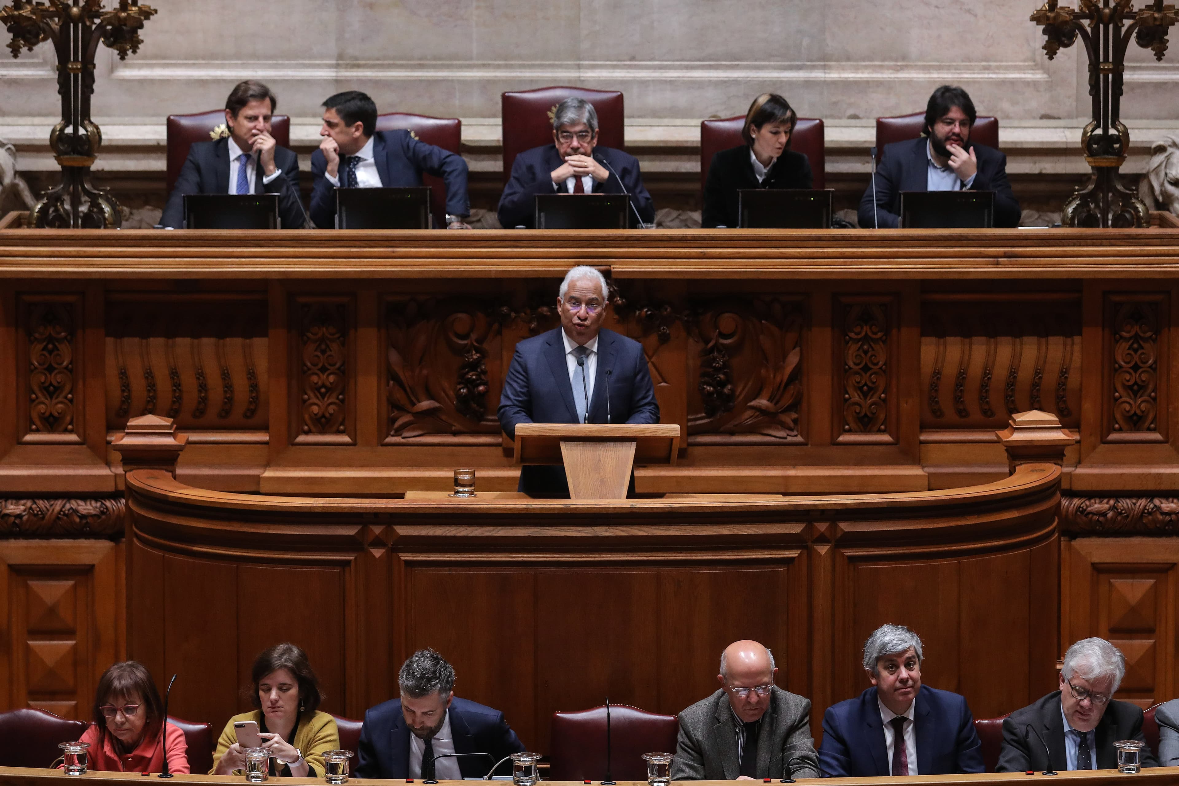 Primeiro-Ministro António Costa no debate quinzenal dedicado ao Programa Nacional de Investimentos, Assembleia da República, 11 janeiro 2018 (foto: Miguel A. Lopes/Lusa)