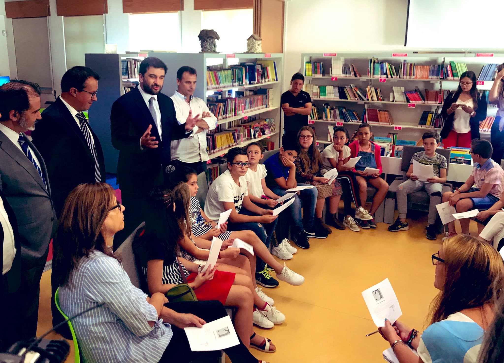 Ministro da Educação, Tiago Brandão Rodrigues, durante a visita à Escola Básica de Cristelo, Paredes, 11 setembro 2019