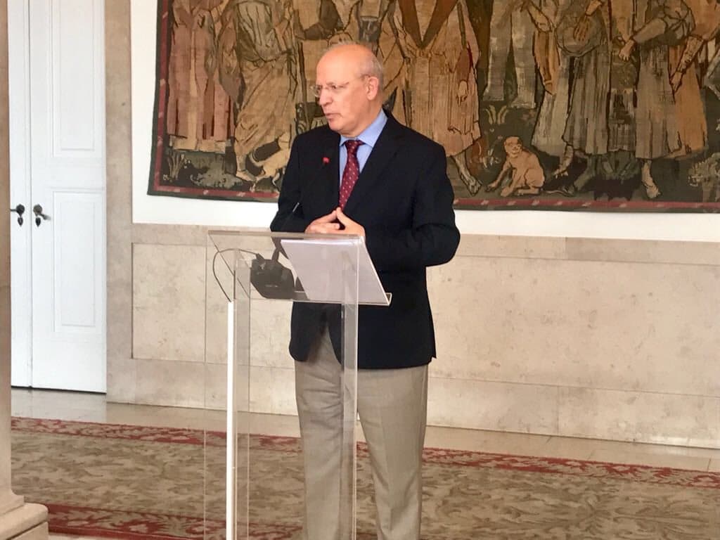 Ministro dos Negócios Estrangeiros, Santos Silva, faz declaração sobre a proposta da Comissão Europeia para os fundos de coesão, Lisboa, 29 maio 2018