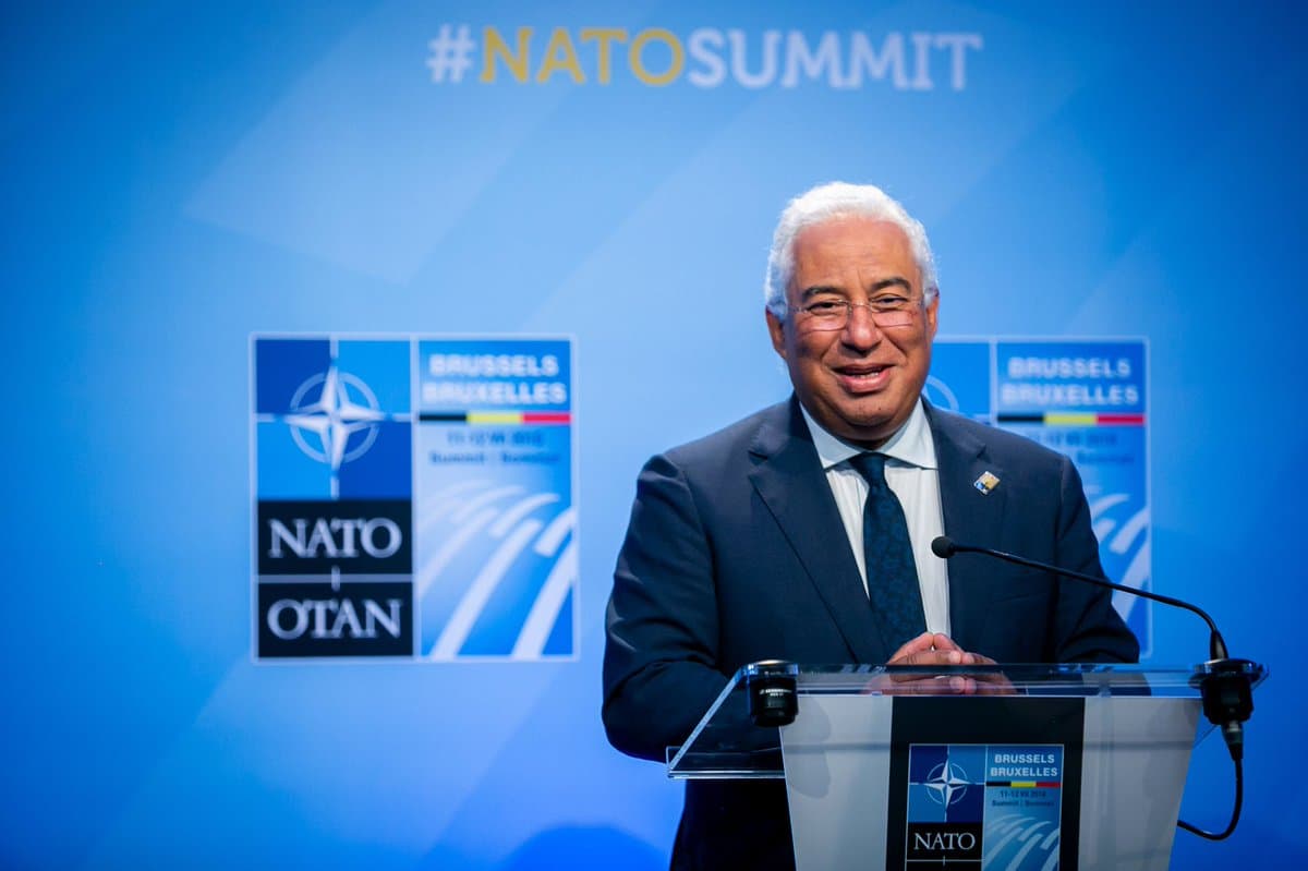 Primeiro-Ministro António Costa no final da cimeira da NATO, Bruxelas, 12 julho 2018