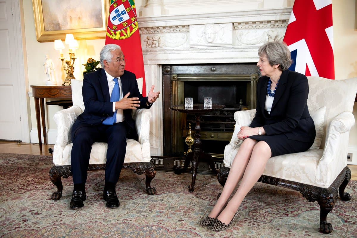 Primeiro-Ministro, António Costa, com a sua homóloga britânica, Theresa May, Londres, 10 abril 2018