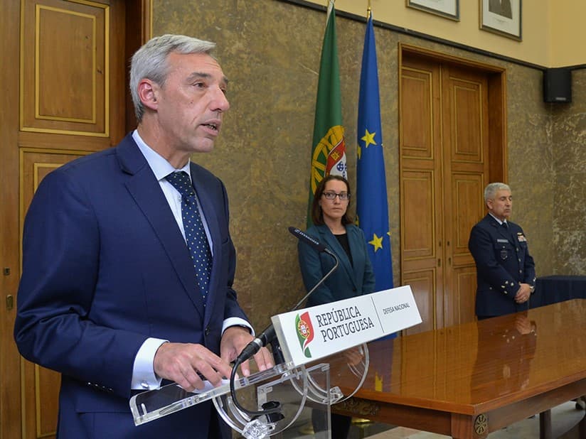 Ministro da Defesa Nacional, João Gomes Cravinho, discursa na posse do Vice-Chefe do Estado-Maior da Força Aérea, Lisboa, 10 abril 2019