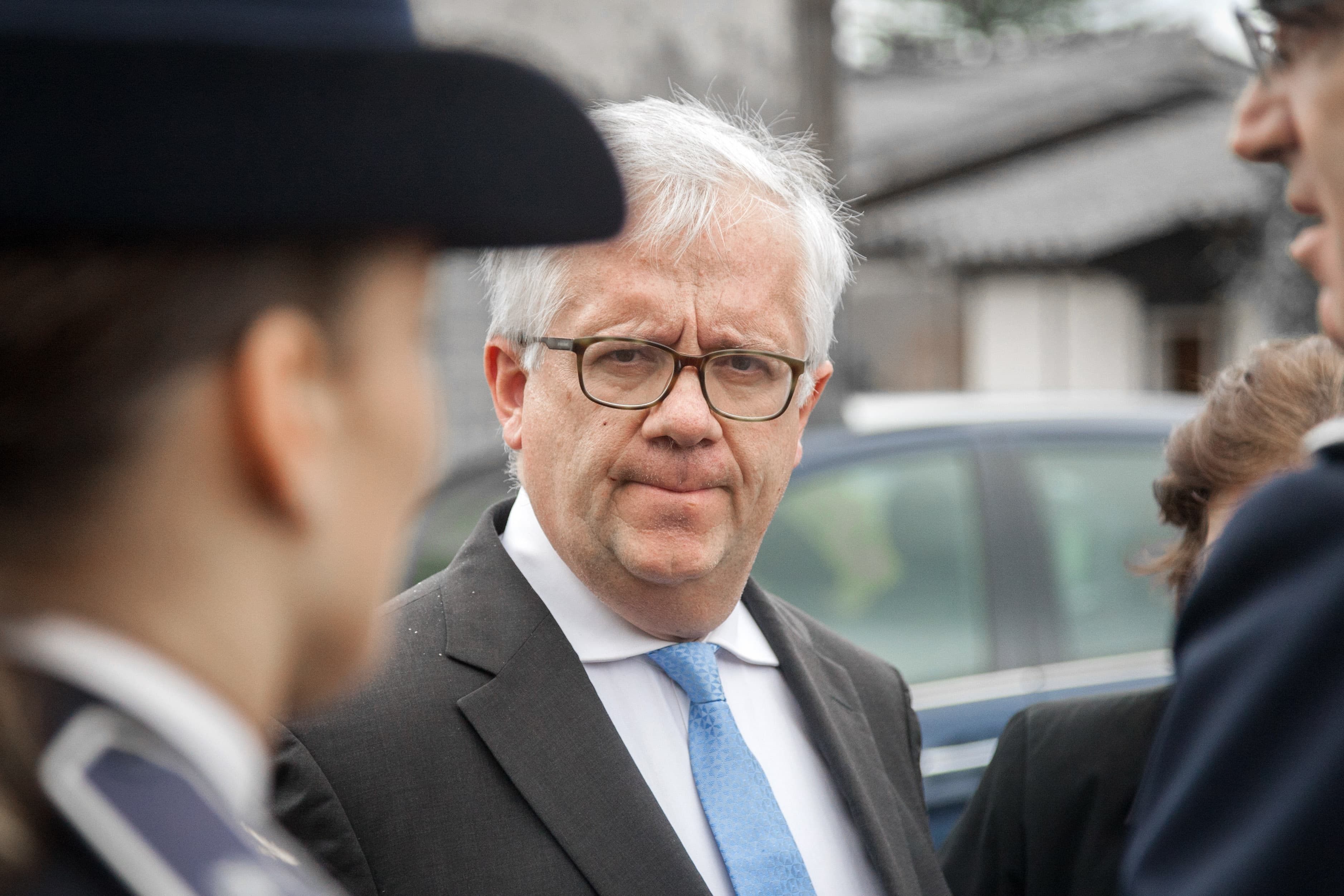 Ministro da Administração Interna, Eduardo Cabrita, durante uma visita ao Comando Regional dos Açores da Polícia de Segurança Pública, Ponta Delgada,10 abril 2018 (Foto: Eduardo Costa/Lusa)