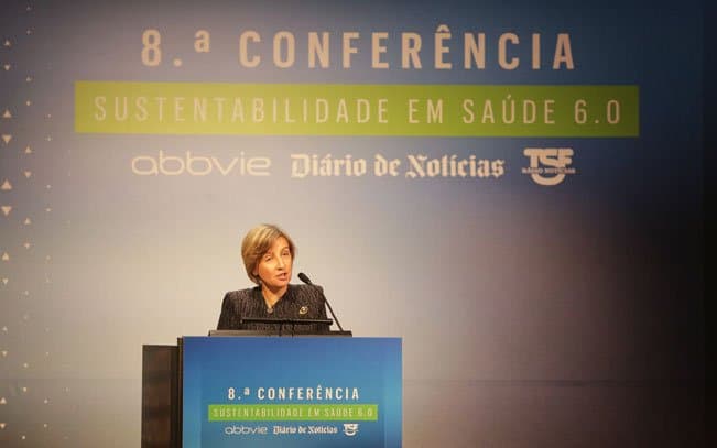 Ministra da Saúde, Marta Temido, na conferência Sustentabilidade em Saúde 6.0, Lisboa, 2 abril 2019