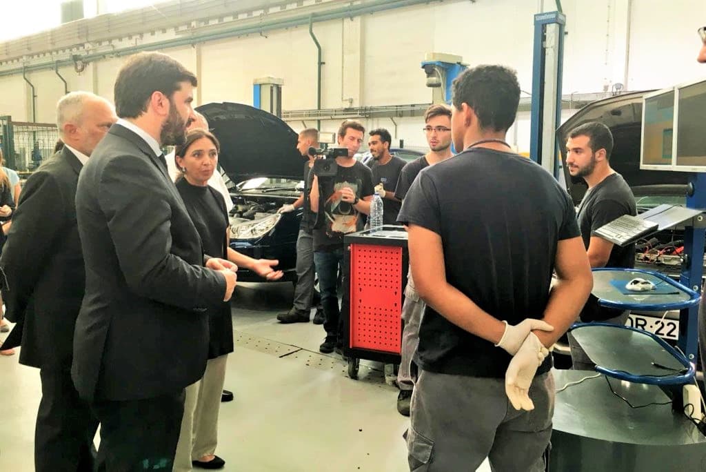 Ministro da Educação, Tiago Brandão Rodrigues, e Secretário de Estado João Costa visitam a Escola Profissional de Almada, 13 setembro 2018