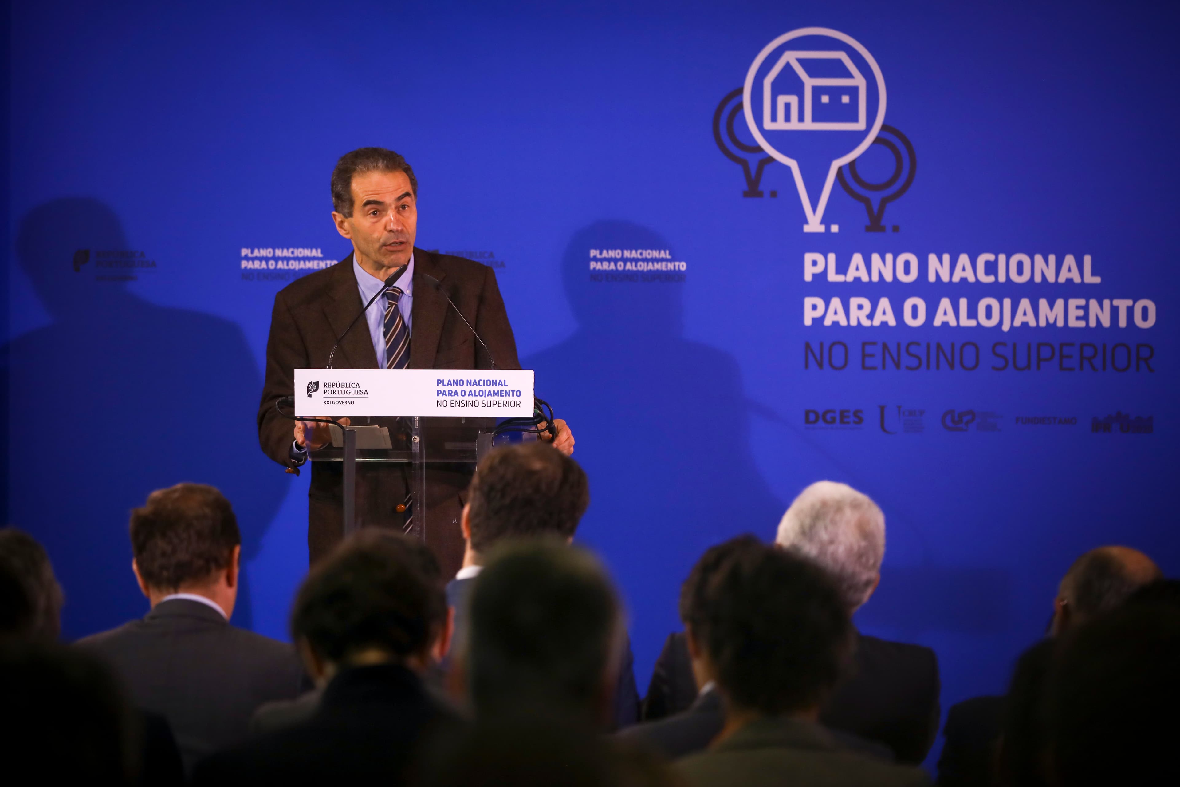 Ministro da Ciência, Tecnologia e Ensino Superior, Manuel Heitor, na na apresentação do projeto de reconversão do antigo edifício-sede do Ministério da Educação para residência universitária, Lisboa, 22 abril 2019 (foto: José Sena Goulão/Lusa)