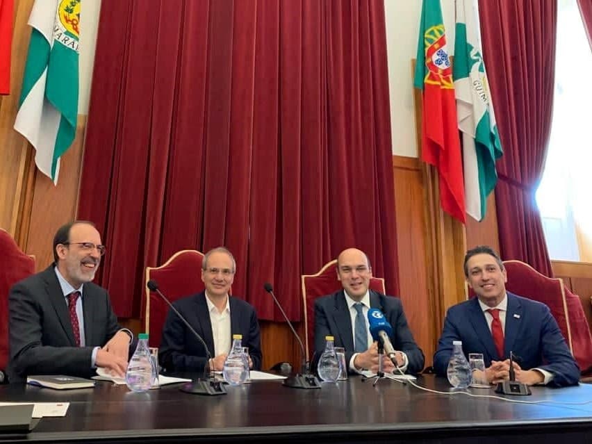 Ministro Adjunto e da Economia, Pedro Siza Vieira, na apresentação de projeto para transferir conhecimento da Universidade do Minho para 53 empresas, Guimarães, 22 fevereiro 2019