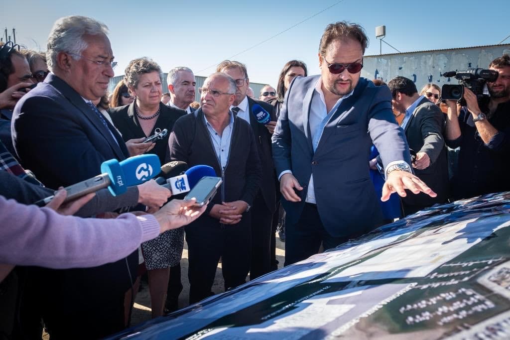 Primeiro-Ministro António Costa e Ministra do Mar, Ana Paula Vitorino, no lançamento da construção de novos armazéns de aprestos do porto de pesca da Póvoa de Varzim e Vila do Conde, 29 março 2019