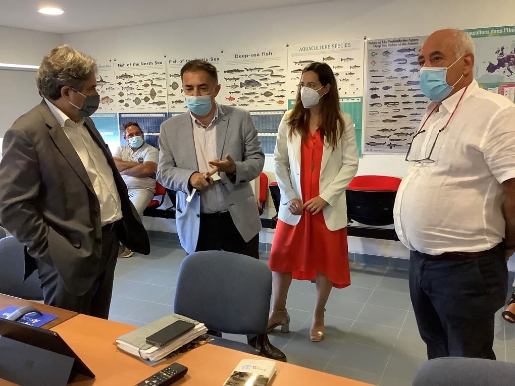 Ministro do Mar, Ricardo Serrão Santos, na Estação Piloto de Piscicultura de Olhão do IPMA , Olhão, 13 julho 2021