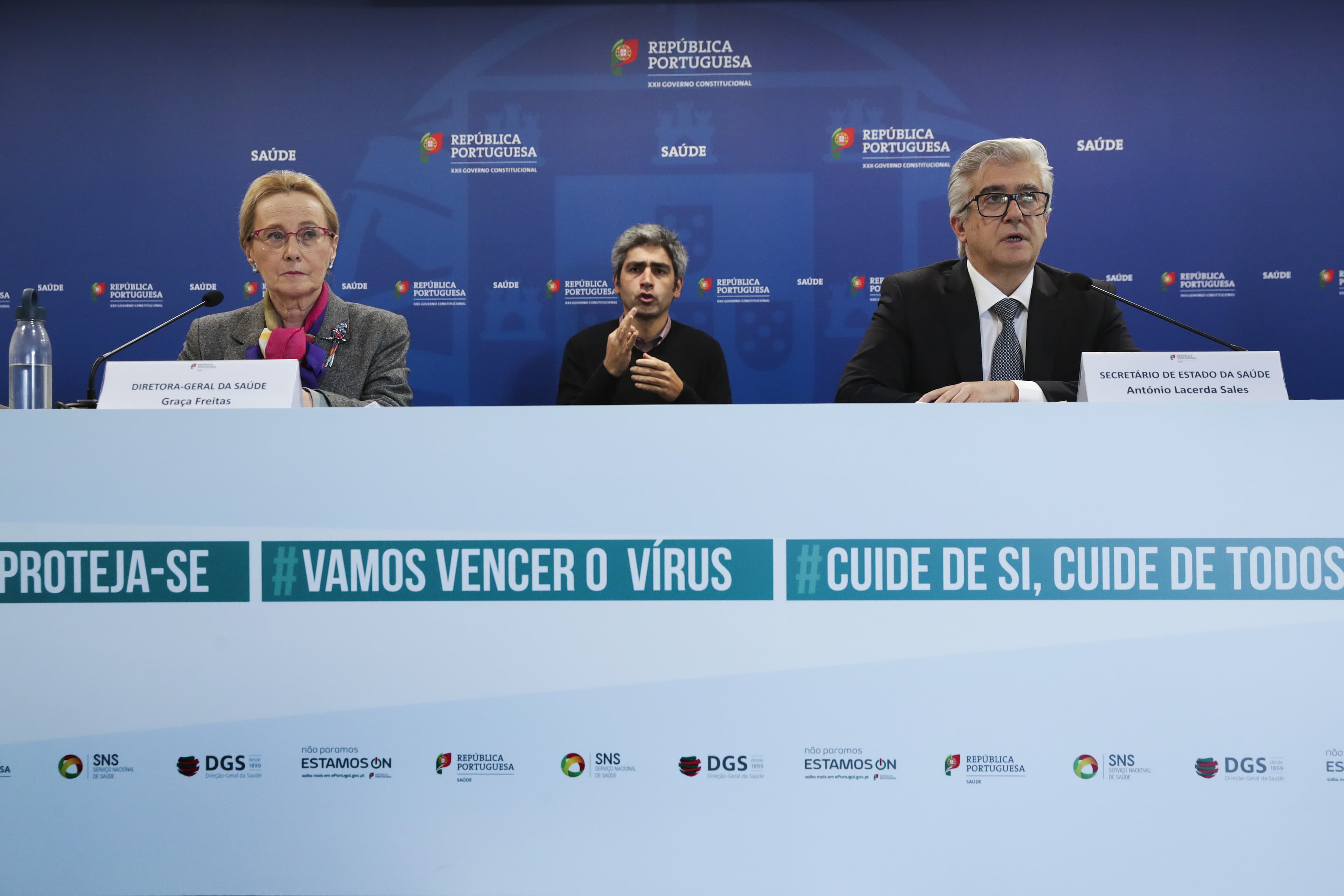 Secretário de Estado da Saúde, António Sales, na conferência de imprensa diária sobre o novo coronavírus, Lisboa, 21 abril 2020. (Foto: Tiago Petinga/POOL/LUSA)