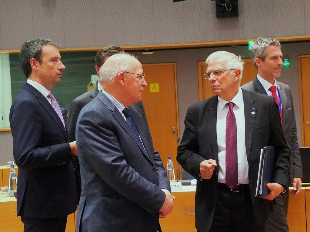 Ministro de Estado e dos Negócios Estrangeiros, Augusto Santos Silva, com o Alto Representante para a Política Externa e de Segurança da UE, Josep Borrell (Foto: UE)