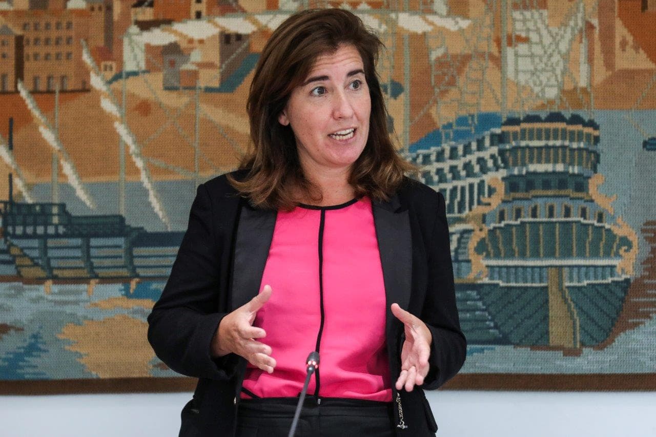Ministra do Trabalho, Solidariedade e Segurança Social, Ana Mendes Godinho, após a reunião da Concertação Social, Lisboa, 20 outubro 2021 (foto: Miguel A. Lopes/Lusa)