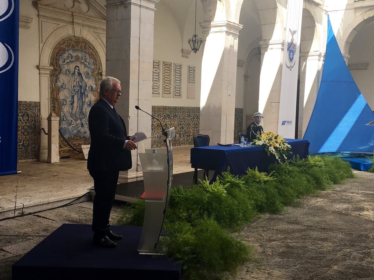 Ministro da Administração Interna, Eduardo Cabrita, na cerimónia dos 153 anos da PSP, Lisboa, 2 julho 2020