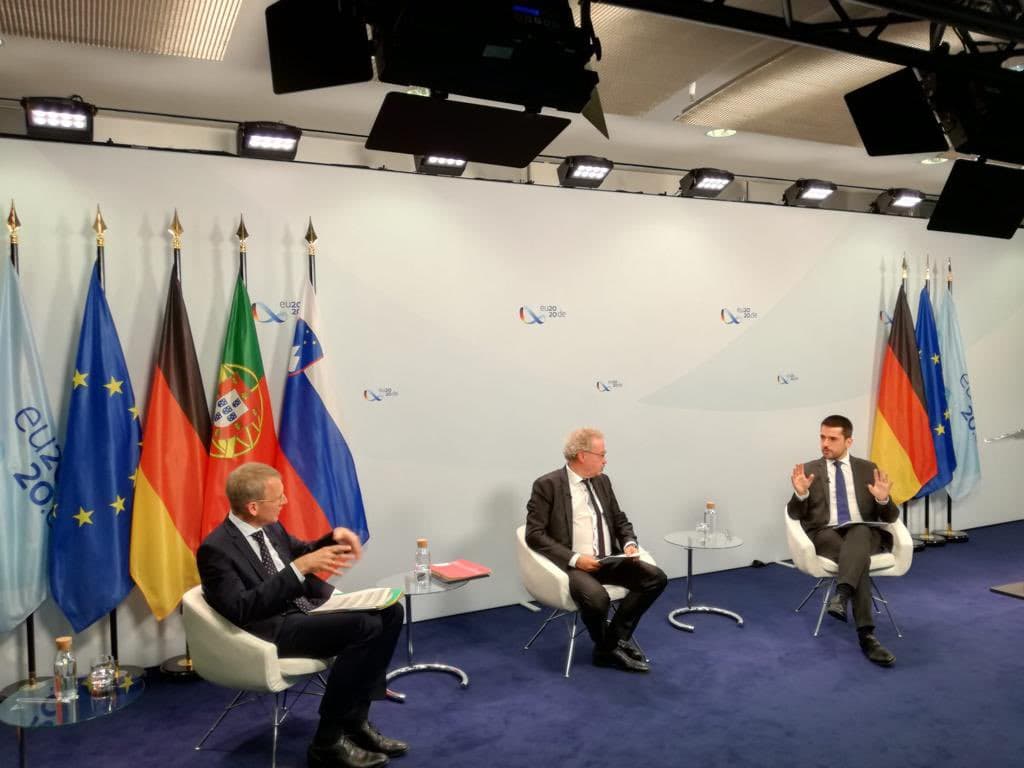 Secretário de Estado do Comércio, Serviços e Defesa do Consumidor, João Torres, na assinatura da declaração «Proteção do Consumidor na Europa: Lições resultantes da pandemia Covid-19», Berlim, 16 outubro 2020