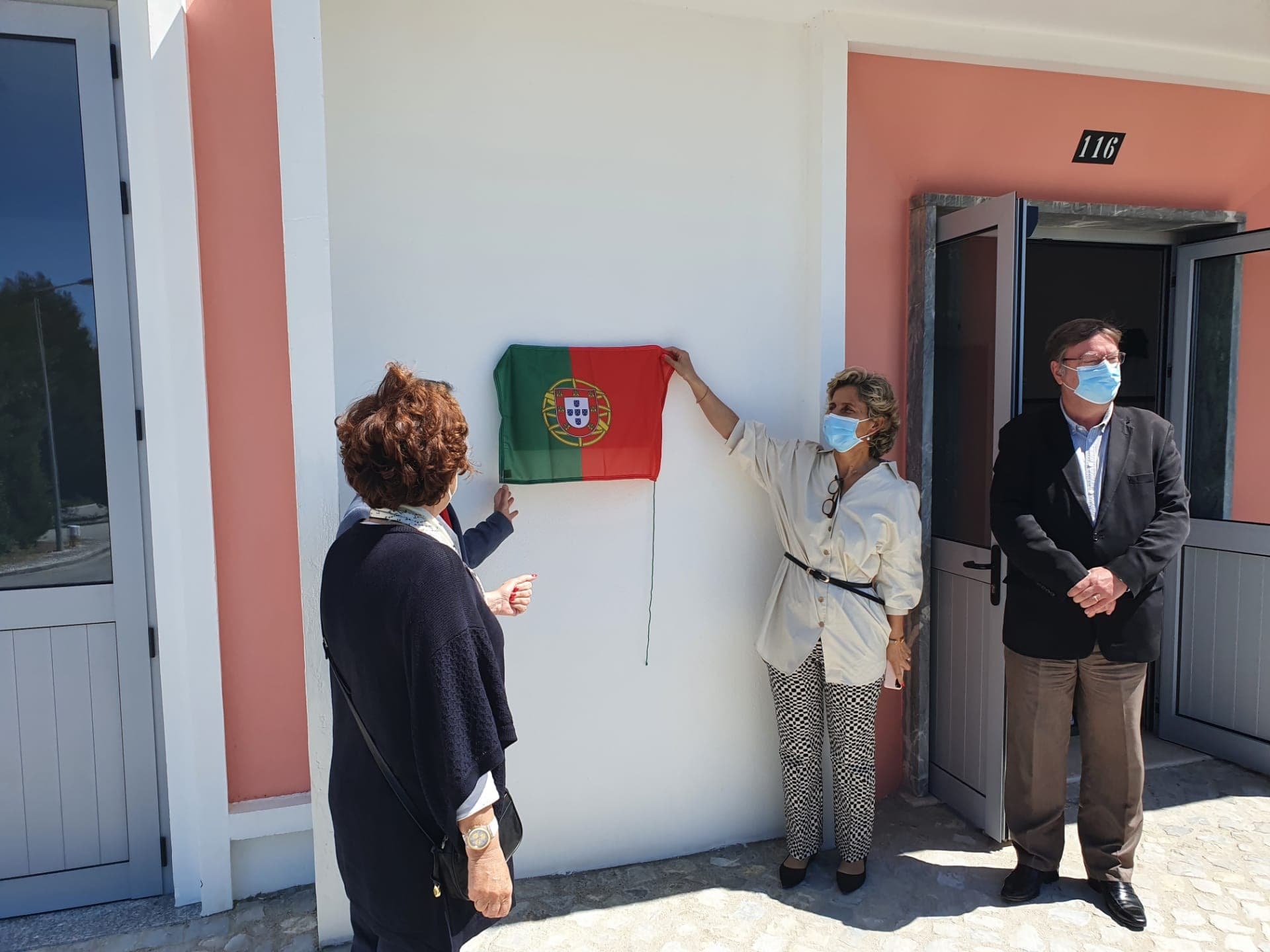 Ministra da Coesão Territorial, Ana Abrunhosa, durante a cerimónia de inauguração do Complexo Empresarial Sonuma, Figueiró dos Vinhos, 5 maio 2021