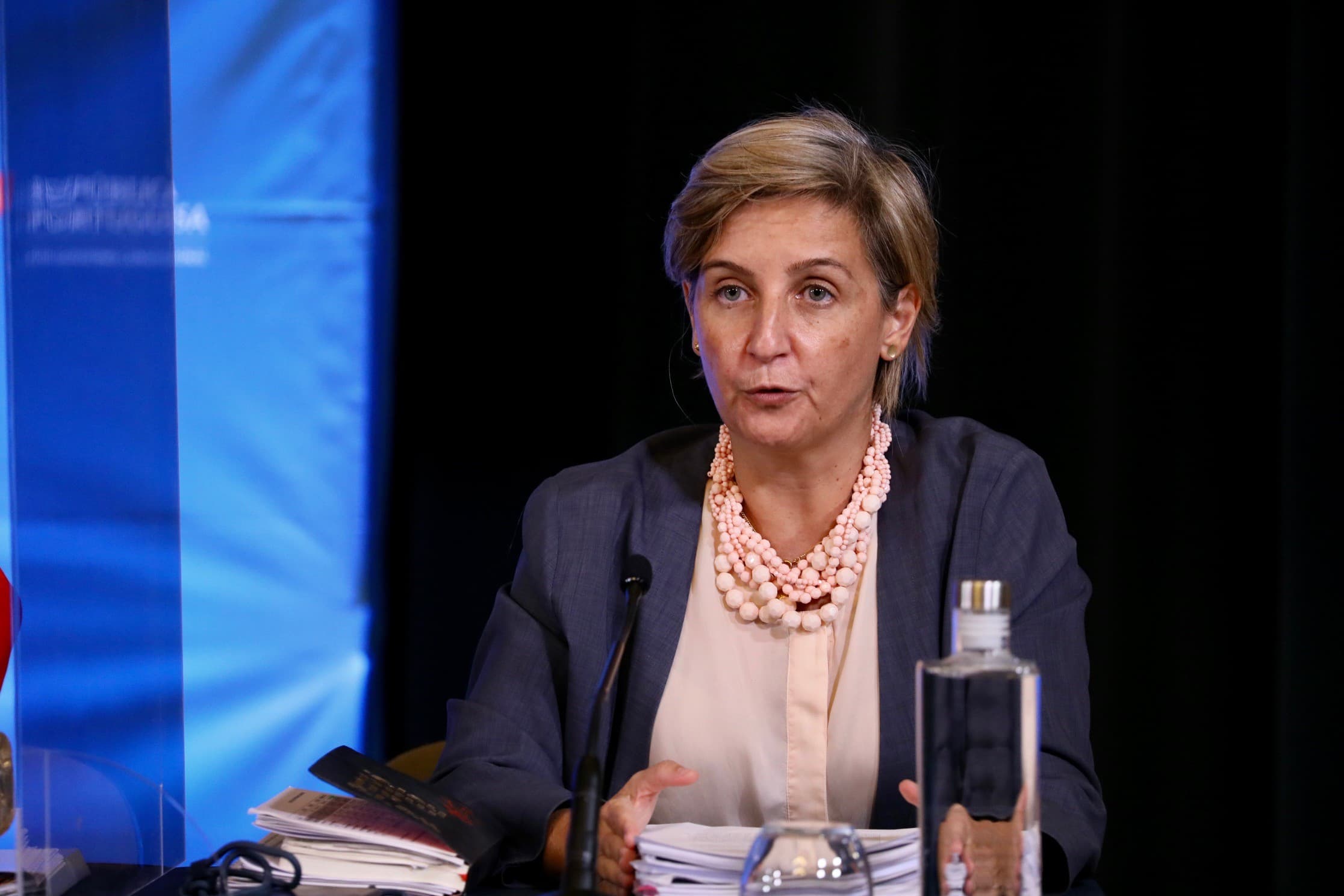 Ministra da Saúde, Marta Temido, na conferência de imprensa do Conselho de Ministros, Lisboa, 21 outubro 2021 (Foto: João Bica)