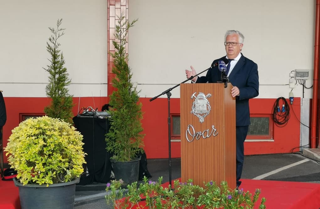 Comemorações do 125.º aniversário dos Bombeiros de Ovar presididas pelo Ministro da Administração Interna, Eduardo Cabrita, Ovar, 23 maio 2021