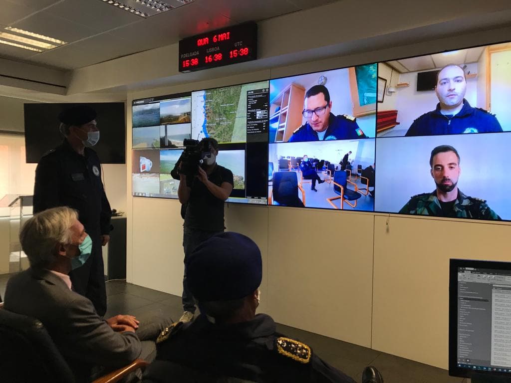 Ministro da Defesa Nacional, João Gomes Cravinho, comunicando com militares portugueses em missões no exterior, Almada, 6 maio 2020